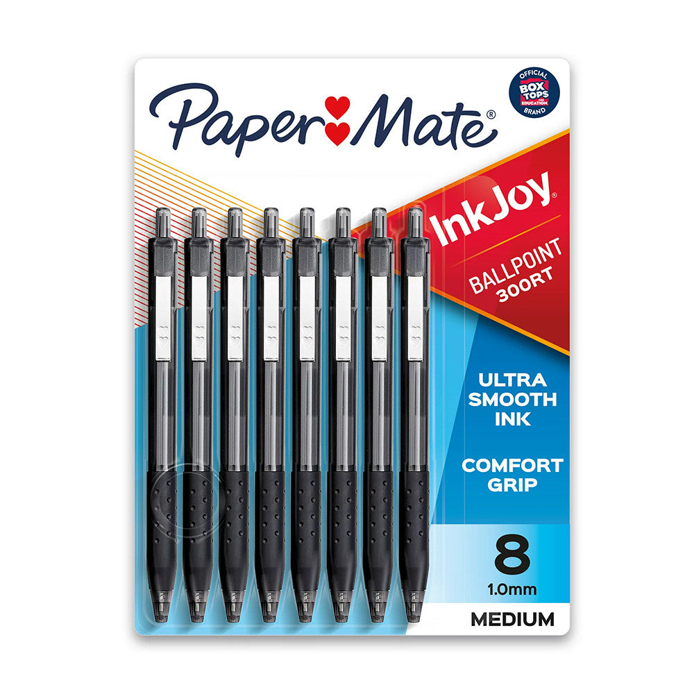 Paper Mate Ink Joy 300RT Ballpoint Pens, Comfort Grip, Medium, 8 Ea